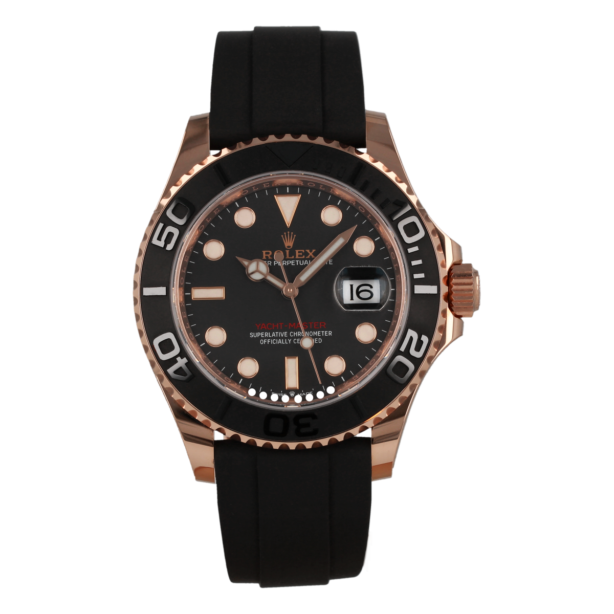 Rolex Yacht-Master 126655 40mm Everose Gold Oysterflex *New 2021* | Buy pre-owned Rolex watch