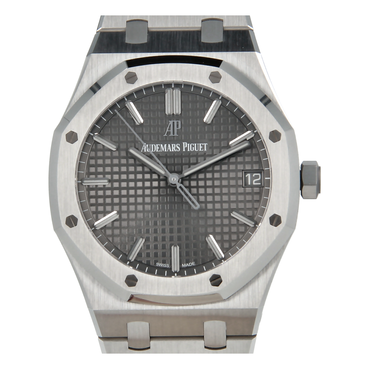 Audemars Piguet Royal Oak 37mm Grey Ruthenium Dial Automatic Watch ...