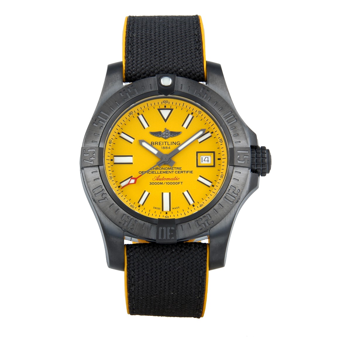 Breitling Avenger II Seawolf Blacksteel Ltd.Ed. Jaune Cobra Dial | Buy pre-owned Breitling watches