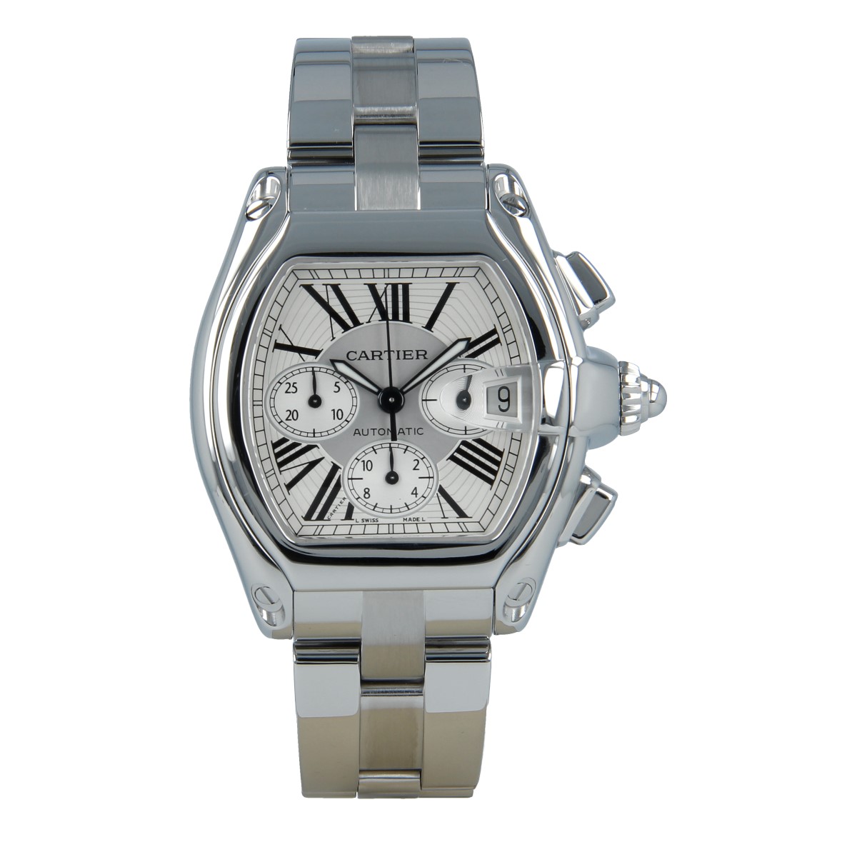 cartier roadster chronograph stainless steel