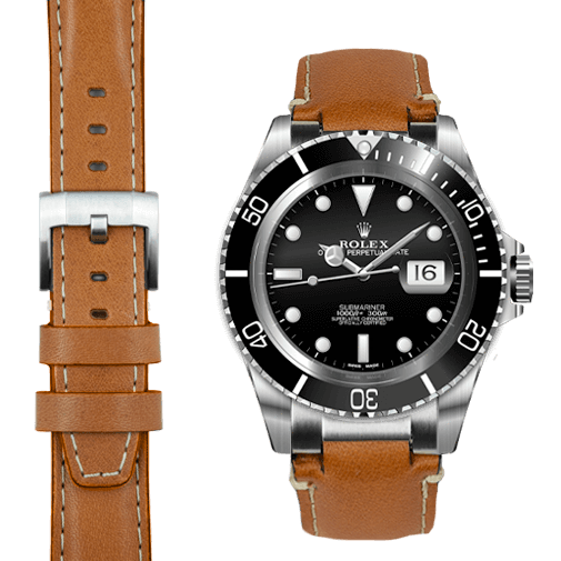 rolex leather watch