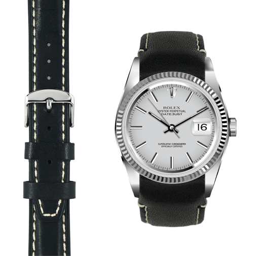 rolex black strap watch
