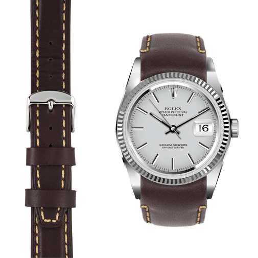 Everest Curved End Leather Strap with 