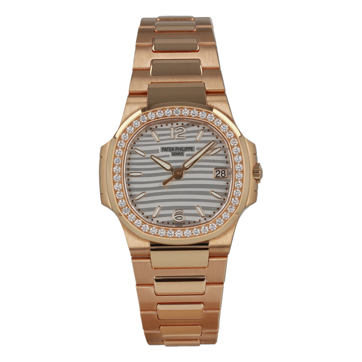 Patek Philippe Ladies' Nautilus 7010 Diamond-set Bezel Rose Gold *Brand-New* | Buy pre-owned Patek Philippe watch