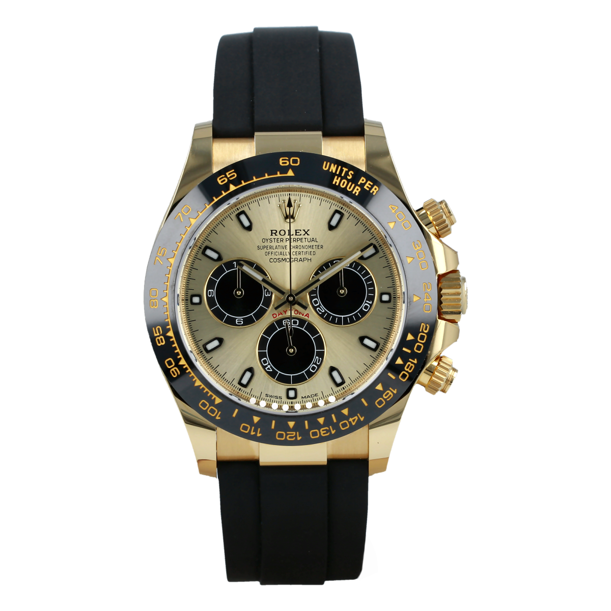Rolex Cosmograph Daytona 116518LN Yellow Gold Champagne Dial *New with Stickers* | Buy pre-owned Rolex watch