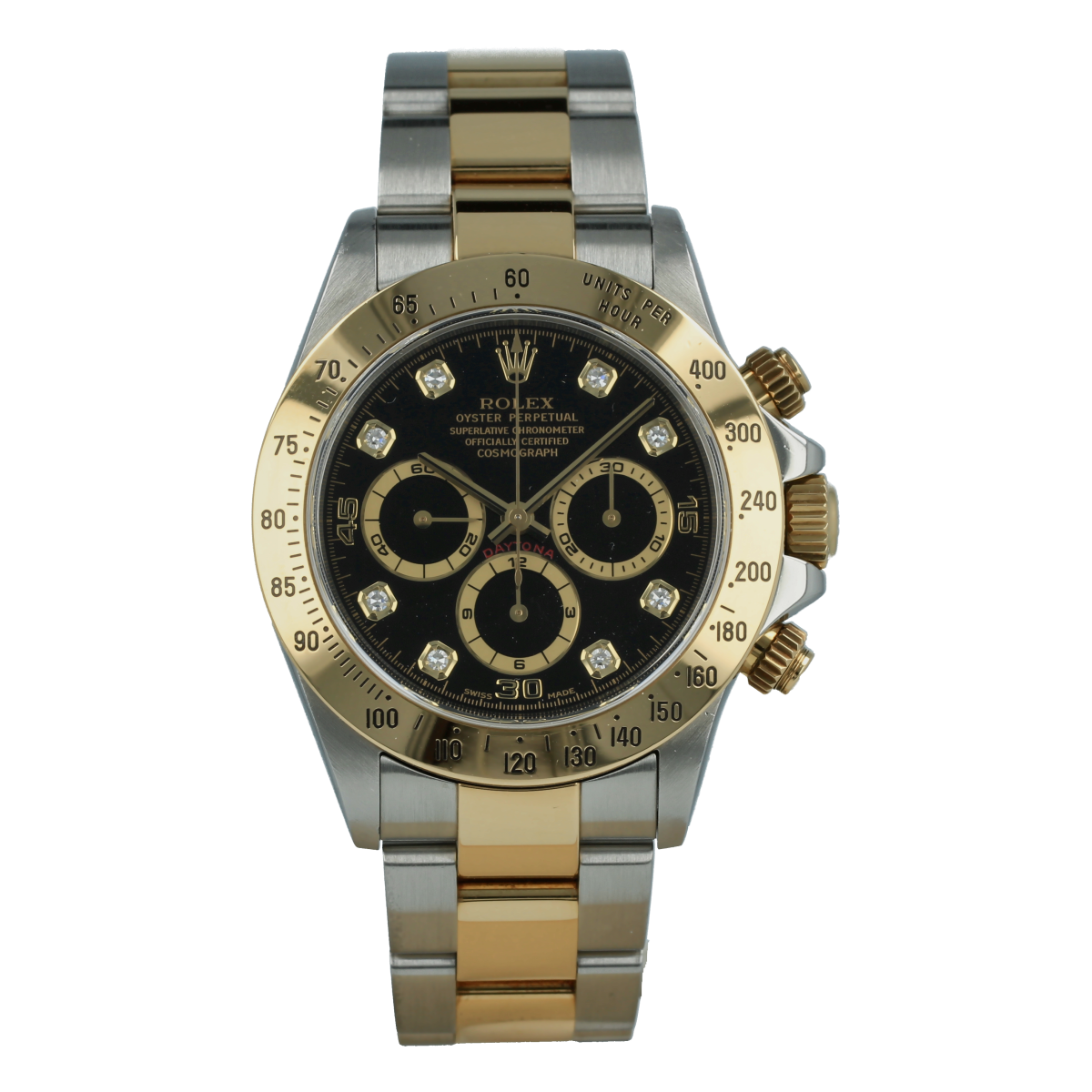 Rolex Cosmograph Daytona 16523 Steel and Yellow Gold Slate Dial 