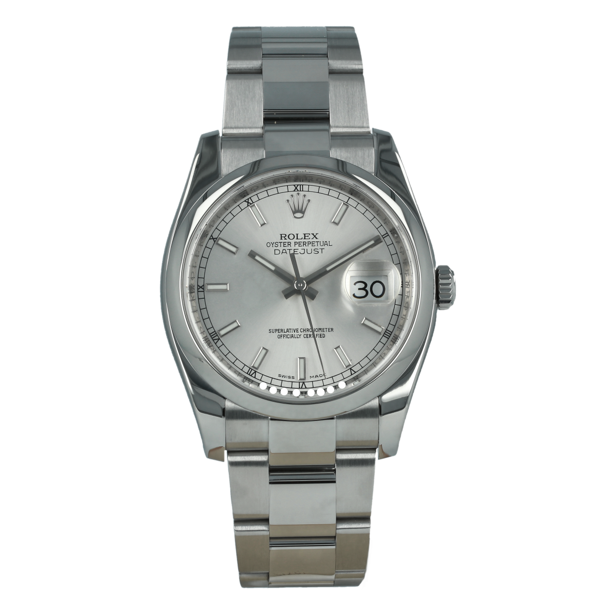 Rolex Datejust 116200 36mm Esfera Plateada *Completo* | Comprar reloj Rolex de segunda mano