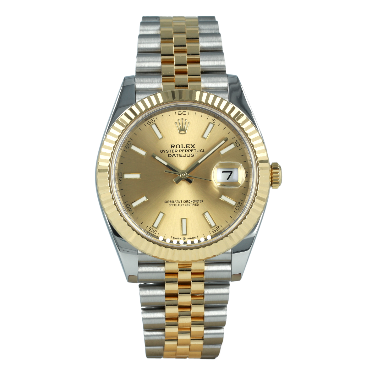 Rolex Datejust 126333 41mm Champagne Dial Steel and Yellow Gold | Buy pre-owned Rolex watch
