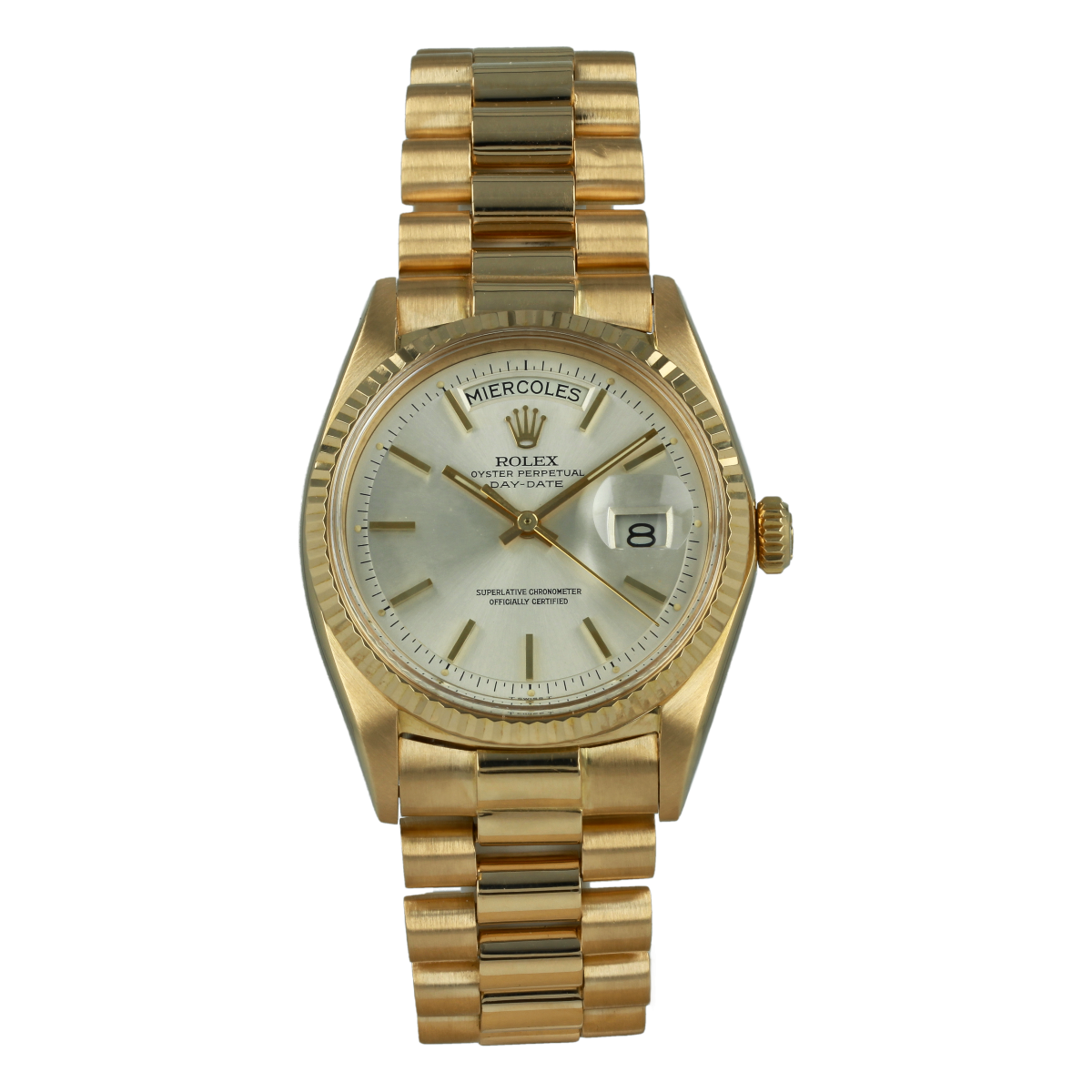 Rolex Day-Date 1803 36mm Yellow Gold Silvered Dial (1972) | Buy pre-owned Rolex watch