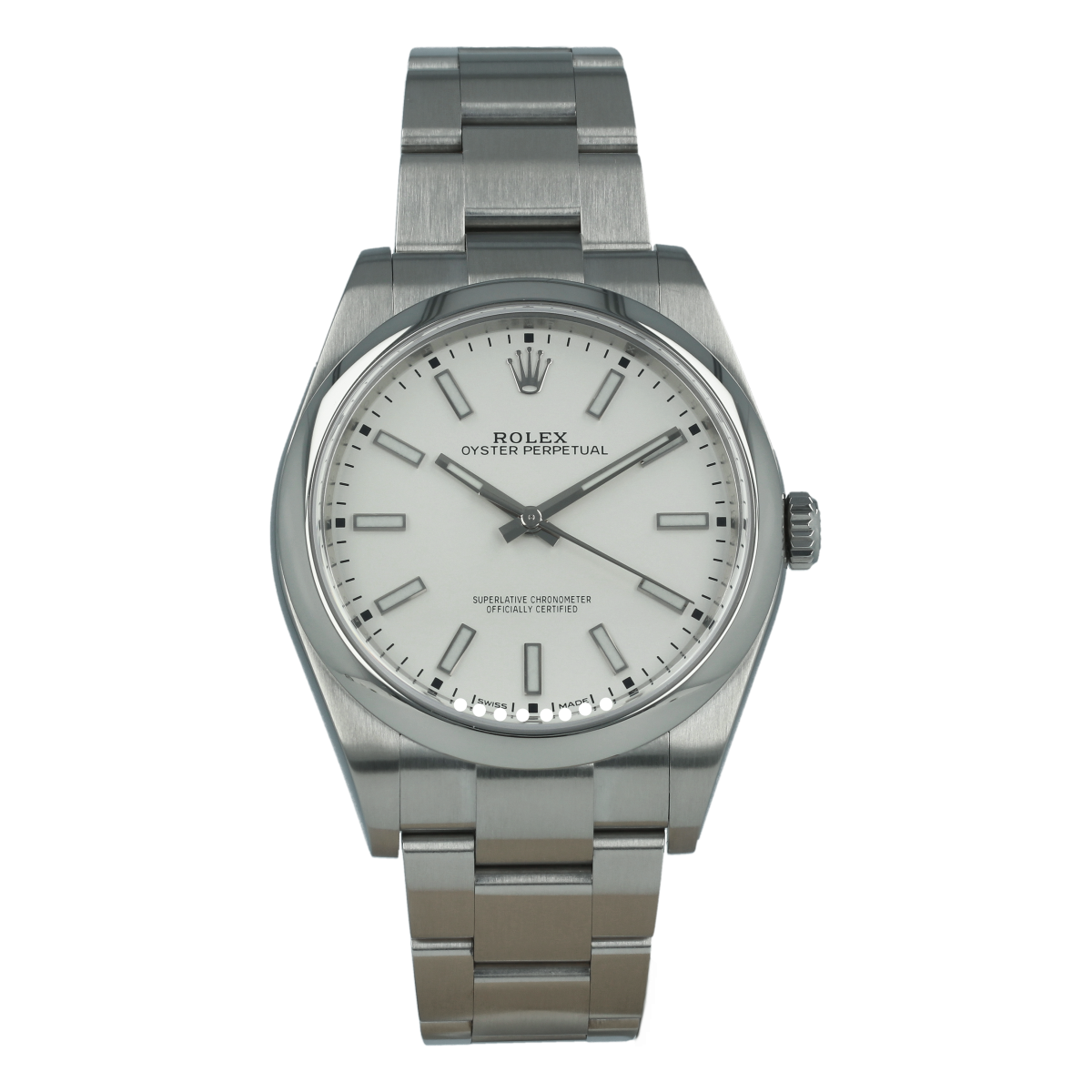 Rolex Oyster Perpetual 114300 39mm White Dial *Like New* | Buy pre-owned Rolex watch