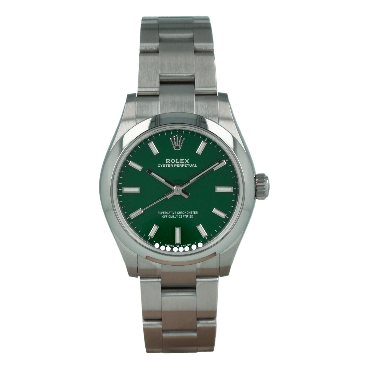 Rolex Oyster Perpetual 277200 31mm Green Dial *Brand-New* | Buy pre-owned Rolex watch