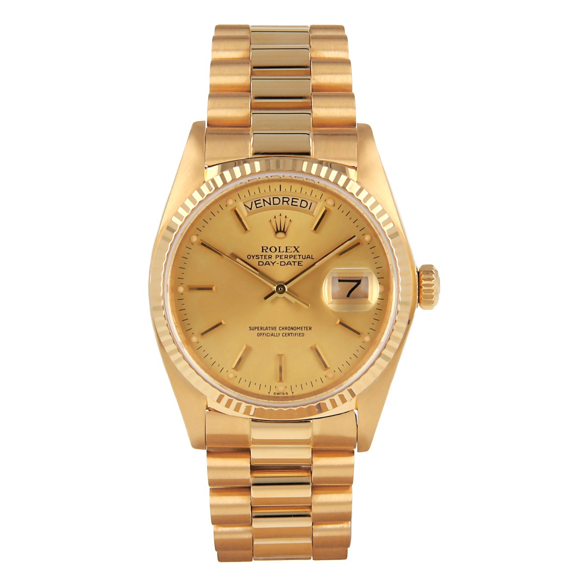 Rolex Day-Date 18038 36mm Oro Amarillo Esfera Champán | Comprar reloj Rolex de segunda mano
