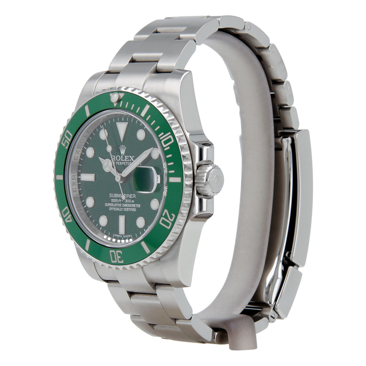 Rolex Submariner Date Hulk Oystersteel Men's Watch 116610LV - Green