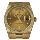 Rolex Day-Date 18238 36mm Yellow Gold Diamond-Set Champagne Dial (1994) [ID15353]