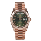 Rolex Day-Date 228235 40mm Everose Gold Olive Green Dial *Brand-New* [ID14977]