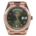 Rolex Day-Date 228235 40mm Everose Gold Olive Green Dial *Brand-New* [ID14977]